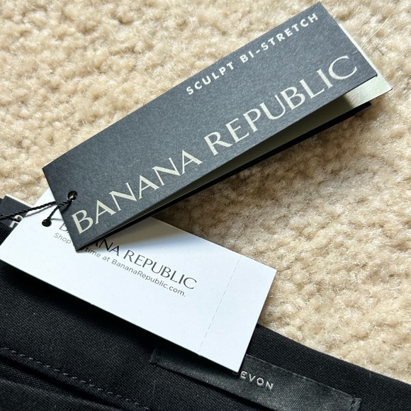 NWT Banana Republic Devon bi-stretch tuxedo- stripe pants - Picture 2 of 6